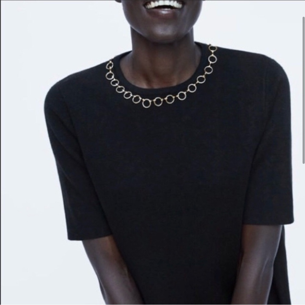 Zara | Chain Neck Knit Top